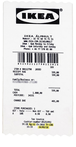 IKEA MARKERAD RECEIPT RUG - THE PENTHOUSE THEORY Off White