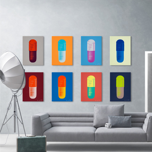 DAMIEN HIRST "THE CURE" PILLS CANVAS PRINT - THE PENTHOUSE THEORY DAMIEN HIRST